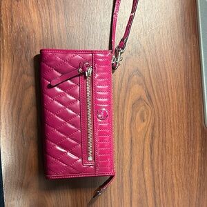 COACH Elegant Fuchsia Quilted Wristlet